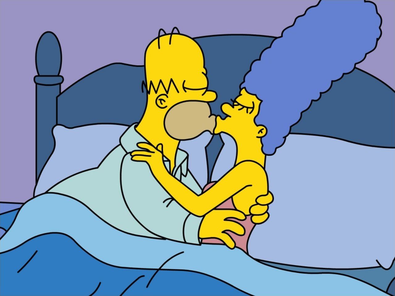Гомер целует мардж